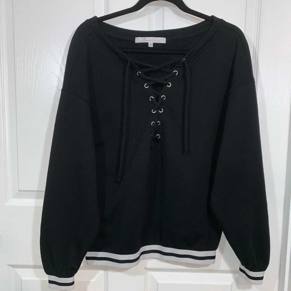Lovers + Friends Pullover Tie Front Sweater